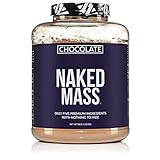 Chocolate Naked Mass - All Natural Chocolate Weight Gainer Protein Powder - 8lb Bulk, GMO Free, Gluten Free & Soy Free. No Artificial Ingredients - 1,360 Calories - 11 Servings