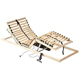 vidaXL Elektrische Lattenbettbasis mit 26 Latten 7 Zonen 90 x 190 cm