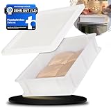 DELICRET - Pizzaballenbox mit Deckel | Gärbox für Pizza - & Sauer- & Hefe-Teig | Außenmaße: 40x30x10 passt in jeden Kühlschrank | Teigbox mit Deckel | Zubehör für leidenschaftliche Pizzabäcker