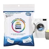 Farbfangtücher | 50 Stück Farbfangtücher für Wäsche verhindern das Verlaufen von Kleidung,Farbfänger für Textilien Bettwäsche Haushaltswaschmaschine