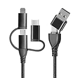 Unillous Multi USB Kabel, Universal Ladekabel 5 in 1 USB C Datenkabel mit Micro USB Typ C Anschlüsse, Multi Ladekabel für Smartphone Samsung Galaxy Huawei Xiiaomi Android PS4 Tablet- 1M