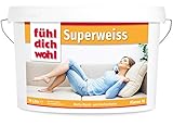 Fühl Dich Wohl Superweiss weiße Innenwandfarbe 10l, matt weiß Wand Farbe hohe Deckkraft für Innen Ausbesserungsfarbe tropfarm dispersionsfarbe deckend 10 Liter