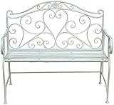Gartenbänke, Gartenbänke, Parkbänke, Outdoor-Sprechsofa, Gartenbänke, Gartenbänke aus wetterfestem und rostfestem Gusseisen, 2-Sitzer Klappbank mit OPA