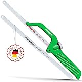 Conbra® Bügelsäge 300mm - Metallsäge 300 mm mit Holz Sägeblatt + Metall Sägeblatt - Präzises abschneiden von Schrauben und Nägel