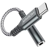 Adapter USB C auf Klinke,USB C Kopfhörer Adapter 3.5 mm Type C auf AUX,kompatibel mit iPhone 15/Samsung Galaxy S24 Huawei P50/Mate Pixel,iPad