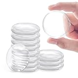 Türstopper, Wandschutz, wiederverwendbarer Türknauf-Wandschutz, Türstopper für die Wand, mit selbstklebendem Klebstoff, stoßdämpfende Türstoßfänger für Wände (rund, 4 cm, transparent), 12 Stück