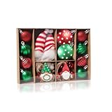 FANSWAN 32 Stück Bruchsichere Christbaumschmuck Ornamente für Weihnachtsbaum Zarte Dekorationen Anhänger
