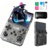 Lihaian R36S Retro Handheld Spielkonsole，128 G über 40.000 Spiele，Retro Konsole 3,5-Zoll-IPS-Bildschirm，Linux-System，Tragbare Mini-Arcade， unterstützt mehrere Emulatoren (R36s-Grau)