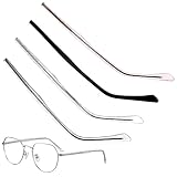 Gogogmee 4 Paare Ersatzbügel für Brillen Leichte Langlebige Brillenbügel in Transparent Schwarz Roségold Rutschfest Modisch Angenehm zu Tragen Geeignet für Damen und Herren