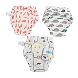 HOODANCOS 3 Stück Trainingshose S Waschbare Lagige Baumwoll Windelhose für Kleinkinder Atmungsaktiv Hautfreundlich Bequeme Unterwäsche für Jungen und Mädchen