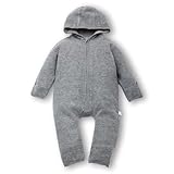 Petinard Label® Baby Wollfleech-Overall Wollwalk aus Merino Schurwolle mit Reißverschluss für Kleinkind und Baby | Babyoverall für kalte Tage (DE/NL/SE/PL, Numerisch, 62, 68, Grau)