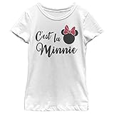 Fifth Sun Mädchen Disney Classic Mickey La Minnie Girls Short Sleeve Tee T-Shirt, Weiss/opulenter Garten, M
