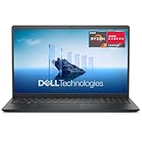 Dell 15 Laptop DC15255 15,6' FHD (1920 x 1080) 120Hz, AMD Ryzen 7 7730U, AMD Radeon Grafik, 16GB DDR4 RAM, 1TB SSD, Windows 11 Home, QWERTZ-Hintergrundbeleuchtete Tastatur – Schwarz