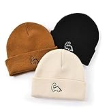 FURTALK Baby Beanie Mütze Cute Kleinkind Wintermütze Stricken Jungen Mädchen warm 3 Pack Kinder Bestickt Beanies Cap für 0-3 Jahre