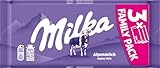 Milka Alpenmilch Schokolade, Hochwertige Zutaten, Schmelzende Textur, 3x90g Multipack