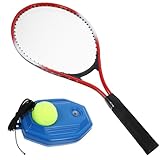 BCOATH Tennis Trainingsgerät Für 1 Set Mit Rotem Schläger Basis Und Ball Ideal Für Das Tennistraining Und Die Praxis Für Kleine Spieler Perfekt Für Anfänger Und Solo Übungen