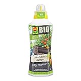 COMPO BIO Hochbeetdünger, Für alle Obst- und Gemüsepflanzen, 100% natürliche und vegane Inhaltsstoffe, Flüssig-Dünger, 1 L, Hochbeetkonzept
