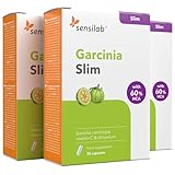 Sensilab Garcinia Slim - 417 mg Garcinia Cambogia (60% HCA) - Mit zusätzlichem Vitamin C, Niacin und Chrom - 90 Kapseln für 90 Tage