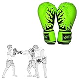 Kinder Boxhandschuhe Muay Thai Sparring, Training Kampfsport, Punchinghandschuhe Coachinghandschuhe Für Jungen, Mädchen Green,Child