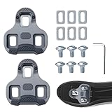Grip Fahrrad-Cleats Kompatibel mit Look Keo Bike Pedal, 3-Loch Grip Blade 2 Max Carbon Classic Cleats mit 4.5° Float, für Rennrad, MTB, Profi Halt für Radsportler, Alltagsfahrer (Grau)