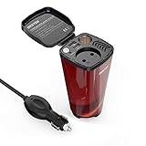BESTEK Auto Wechselrichter 200W Tasseförmiger KFZ Spannungswandler DC 12V auf AC 230V Power Inverter mit 2 USB Anschlüsse, Zigarettenanzünder-Adapter
