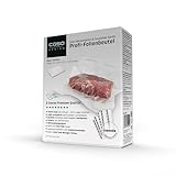 Caso 1219 Profi- Folienbeutel 20x30 cm / 50 Beutel, für alle Balken Vakuumierer, BPA-frei, sehr stark & reißfest ca. 150µm, kochfest, Sous Vide geeignet, wiederverwendbar, für Folienschweißgeräte geeignet, Transparent