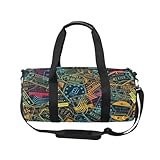 ISAOA Turnbeutel Reisepass Stempel Sport Seesack für Damen und Herren