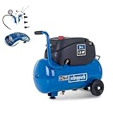 Scheppach Druckluft Kompressor HC24x | ölfrei & langlebig | 1200W Motorleistung | 24L Kessel mit max. 8 bar Druck | 180l Luftleistung | inkl. 10m Schlauch & 13-tlg Zubehörset