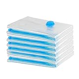 GQC Vakuumbeutel (6er Set) -Aufbewahrungsbeutel 60x40cm,100% dicht und extra robust - Vakuum Aufbewahrungsbeutel für Kleidung, Bettwäsche und vieles mehr (60 * 40 CM)