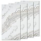 AMON Wand-Paneele 60x120cm in Marmor- Granit- Stein-Optik (Picasso) - 4 Stück - Wandverkleidung aus PVC 3mm dick - Küchenrückwand Spritzschutz TV-Rückwand - Wasserdicht Wasserfest