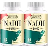 NADH 50 mg – 120 Kapseln, reduzierte Form von NAD+, hochdosiert mit Coenzym Q10 (200 mg) & D-Ribose (150 mg), GVO-frei, glutenfrei