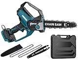 8-Zoll Kettensäge für Makita 18V Akku, automatischer Öler, bürstenlose 6-Zoll und 8-Zoll Akku Baumsäge, batteriebetriebene Mini-Kettensäge zum Holzschneiden und Baumbeschneiden (nur Werkzeug)
