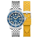 Spinnaker Fleuss 40 mm Herren-Automatikuhr 145. Limitierte Edition mit massivem Edelstahlarmband SP-5133, ozeanblau