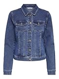 ONLY Damen Jeans-Jacke ONLWonder Life mit Knopfleiste 15243147 medium blue denim XS