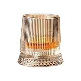 XuQiZZpp Um 360 Grad drehbare Kristallgläser, Tasse, Whiskey, Trinkgefäß, elegante Getränkegläser für Zuhause, Büro, Küche