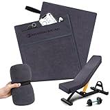 Migliore Wear Fitness Handtuch | 120x50 cm Sport Handtuch mit Reißverschlusstasche | Anti-Rutsch Schnelltrocknend Sporthandtuch Fitnessstudio für Gym Training