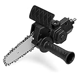BLASHRD Elektrischer Bohrer-Konverter in Elektrische SäGe mit 4-Kette Mini-HandkettensäGen-Umwandlungshalterung Schwarz
