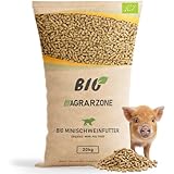 Agrarzone Bio Minischweinfutter 20 kg - Pelletiert & 100% Bio-Qualität - Vollwertiges Schweinefutter für Zwergschweine, Minischweine & Teacups