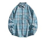 T-Shirt Herren Slim Fit Komfortabel Casual Basic T-Shirt Herren Urban Trend Klassisch Longsleeve Tops Herren Leichte Mode Sport Longsleeve T-Shirt Herren G-Blue M