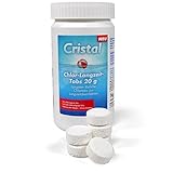 Cristal Chlor Langzeit-Minitabs 20g - 1kg Dose - Langzeitdesinfektion für Pools - Stabilisiertes Chlor - Effektive Wasserpflege - Poolgröße ab ca. 2 m³