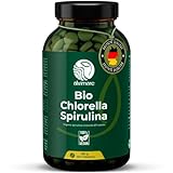 Organische Spirulina- und Chlorella-Tabletten, 180g, 50/50 Mischung Superfood, Keine Füllstoffe, Keine Zusatzstoffe, Gebrochene Zellwand, Reich an Veganem Eiweiß & Chlorophyll