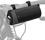 FINPAC Fahrrad Lenkertasche, Multifunktionale Fahrradtasche Lenker Aufbewahrungstasche mit Reflexstreifen, Pendlertasche mit abnehmbarem Schultergurt für MTB, Gravelbike, Rennrad, Schwarz