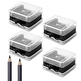 4 Stück Pencil Sharpener,Anspitzer Mit BehäLter Stabilo,Spitzer Mit Dose füf Dicke Und DüNne Stifte,Anspitzer Dose Bleistift,Spitzer Dicke Und DüNne Stifte,Doppelspitzer Elektrischer,Dosenspitzer