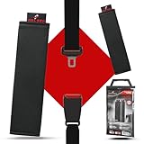 Walser Auto-Gurtpolster Modulo, 2 Stück Gurtschoner-Auto, Polsterung für Sitzgurt, Sicherheitsgurt-Polster, Schulterpolster-Auto schwarz