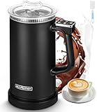 Birshe Milchaufschäumer, 600ML Milchaufschäumer Elektrisch 4-in-1 Automatische Milchaufschäumer mit Überhitzungsschutz Schneller Milchaufschäumer mit Griff für Kaffee Cappuccino und Latte Macchiato