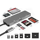 Card Reader USB C, 5Gps Micro SD Adapter Kartenleser - TF (Micro SD)/SD/MS/M2/XD/CF, All-in-One Speicherkarten Lesegerät Mit 5 Karten Gleichzeitig