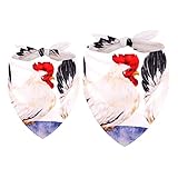 Hundehalstuch, Hahn und Henne stehend an einer Wand, für Mädchen, Jungen, Halstuch, Halstuch, Zubehör für kleine, mittelgroße und große Hunde, Welpen, Katzen, Haustiere, 2 Stück