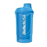 BioTechUSA Wave Shaker | Shakerflasche | 100% auslaufsicher | Verbessertes Mischen | Langlebig & sicher | Einfach zu benutzen & zu reinigen, 600 ml, Blau