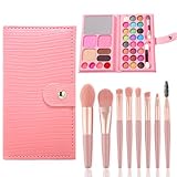 AYNKH Schminksets für Mädchen, 33 Farben waschbarer Kinderschminkspielzeug, ungiftige Kinderkosmetik mit 8 abwaschbaren Pinseln, Bühnenauftritt Halloween Geburtstag Party Beauty Set Geschenk