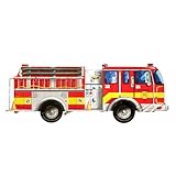 Melissa & Doug Fussbodenpuzzle „Gigantisches Feuerwehrfahrzeug' | Puzzle für Kinder | 3+ |Geschenk für Jungen oder Mädchen, Schwarz und Weiß